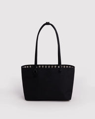Medium Nylon Reversible Tote Black Mix