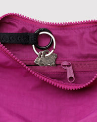 Small Nylon Crescent Bag Deep Fuchsia