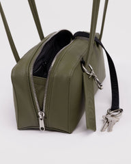 Small Recycled Leather Bowler Bag Loden