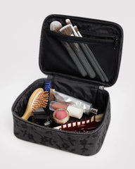 Small Cosmetic Case Charcoal Ditsy Floral
