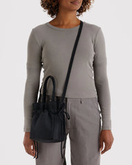 Nylon Drawstring Bag Black