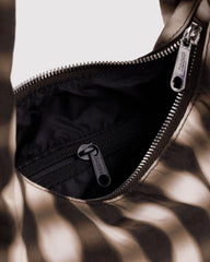 Small Nylon Meringue Bag Blurred Gingham Brown