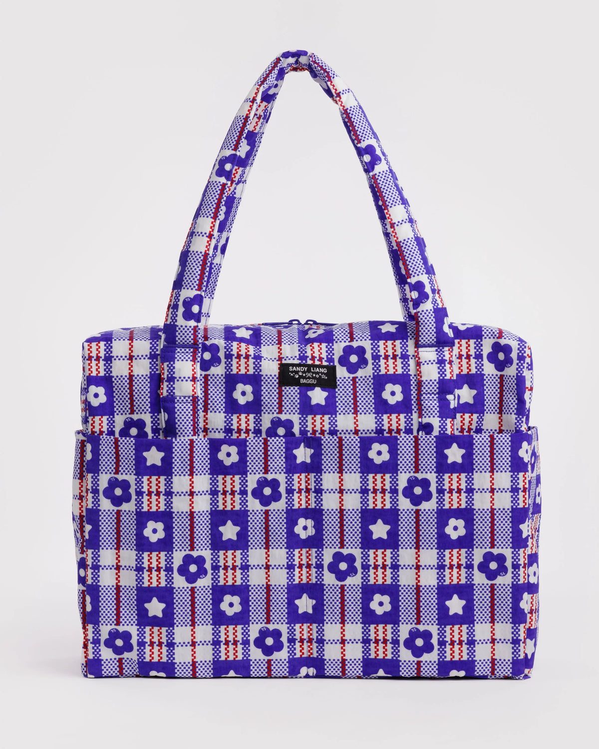 Cloud Carry-On Market Plaid Blue