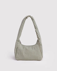 Small Nylon Meringue Bag Sage Stripe