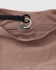 Medium Nylon Crescent Bag Toasted Almond