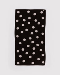 Bath Towel Cream and Black Polka Dot