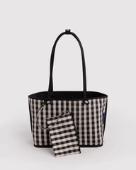 Medium Nylon Reversible Tote Black Mix