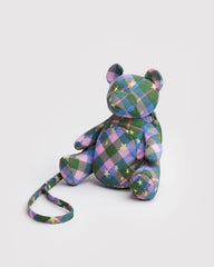 Bear Baggu Green Star Plaid
