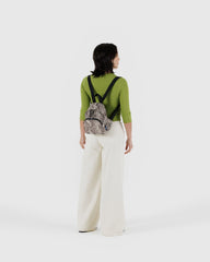 Mini Nylon Backpack Snakeskin