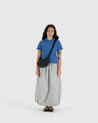 Small Nylon Crescent Bag Black