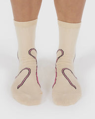 Crew Sock Pink Bow