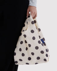 Baby Baggu Cream and Black Polka Dot