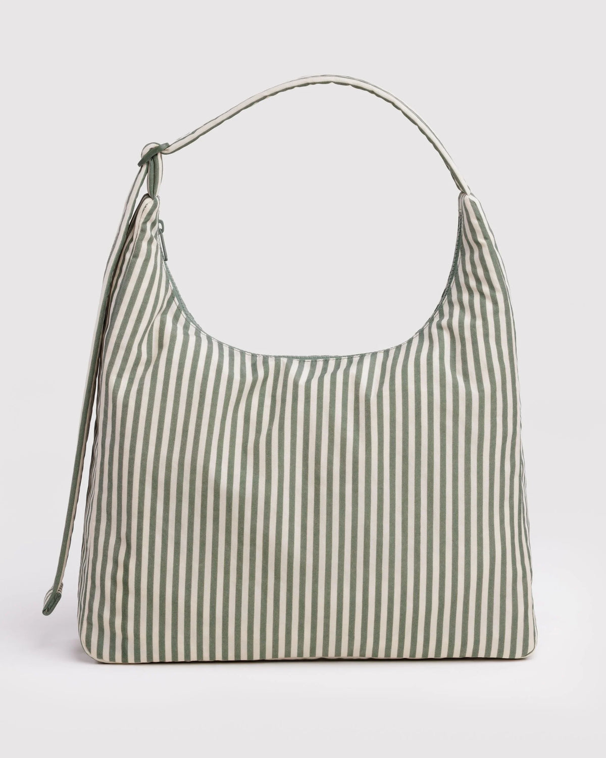 Nylon Shoulder Bag Sage Stripe