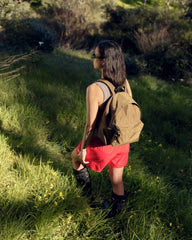 Medium Nylon Backpack Candy Apple