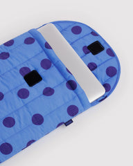 Puffy Laptop Sleeve 16" Blue Polka Dot