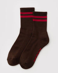 Ribbed Sock Coffee Stripe