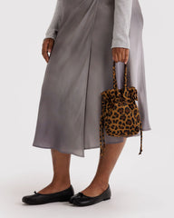 Nylon Drawstring Bag Leopard