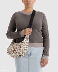 Medium Nylon Crescent Bag Storybook Floral