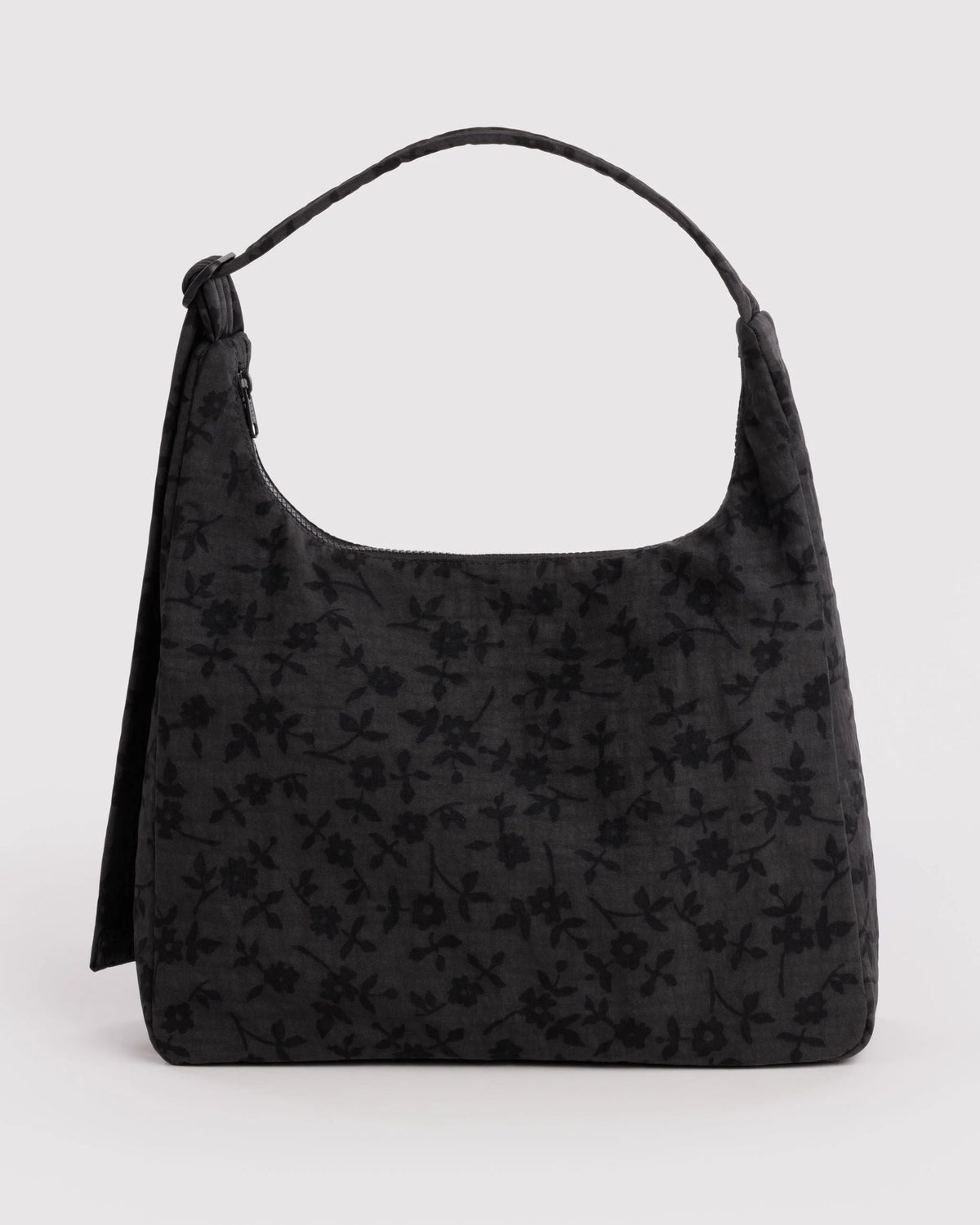 Nylon Shoulder Bag Charcoal Ditsy Floral