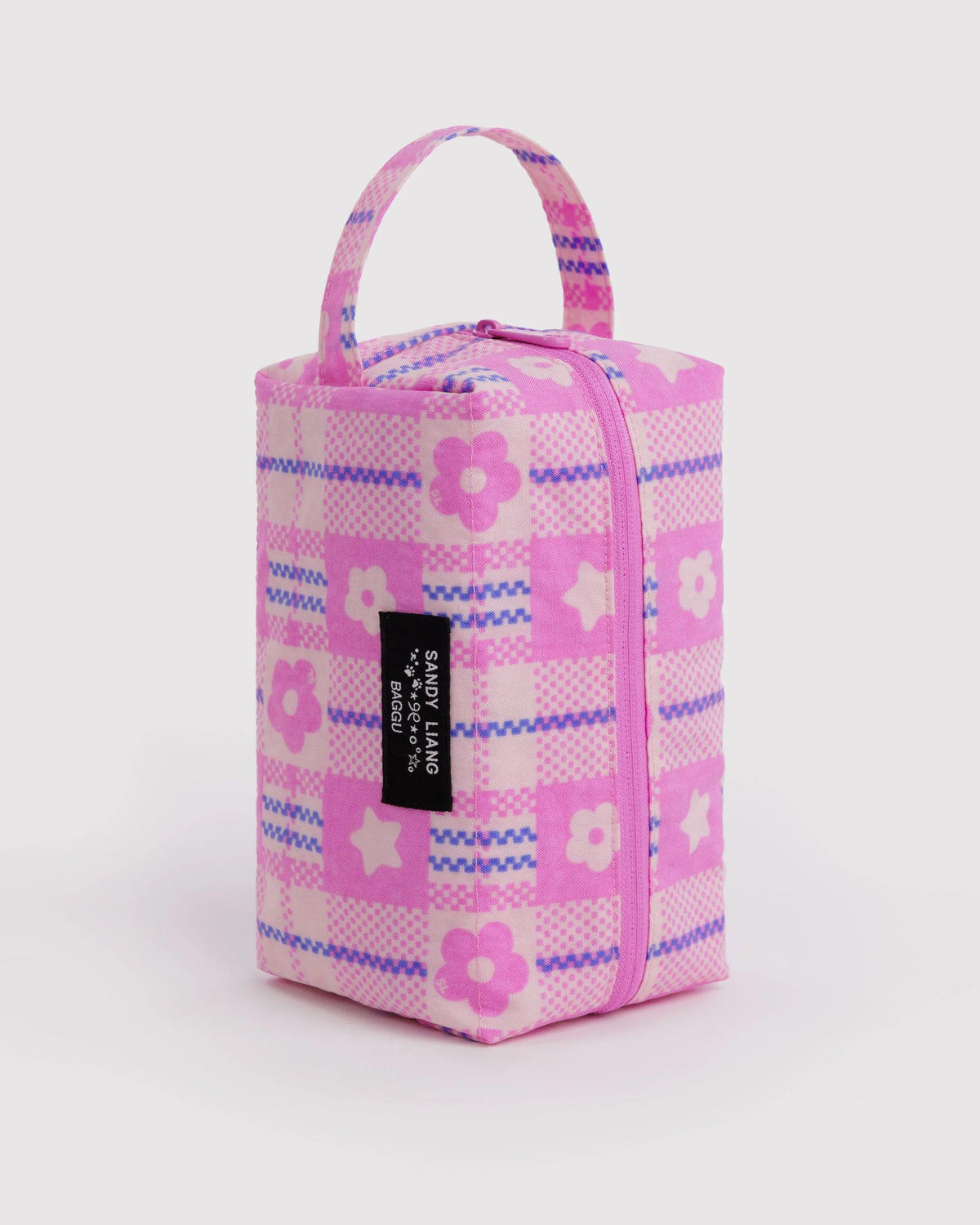 Dopp Kit Market Plaid Pink