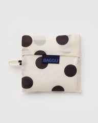 Standard Baggu Cream and Black Polka Dot