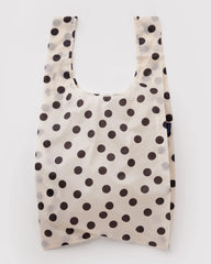 Big Baggu Cream and Black Polka Dot