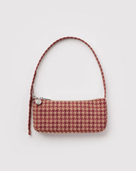 Nylon Pochette Tan Houndstooth