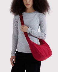 Medium Nylon Crescent Bag Cherry