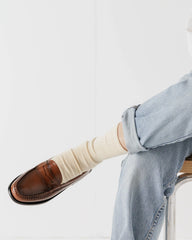 Ribbed Sock Ecru