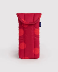 Puffy Glasses Sleeve Red Polka Dot