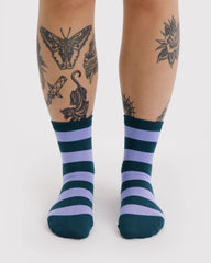 Crew Sock Malachite Stripe