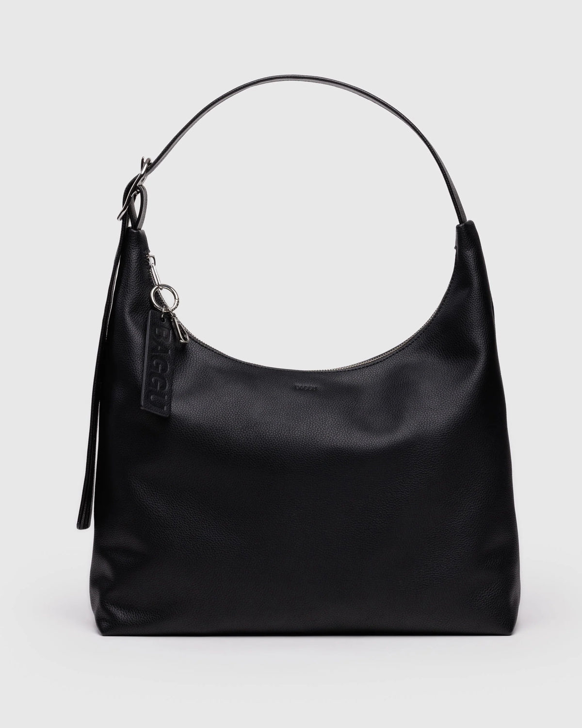 Recycled Leather Shoulder Bag Black