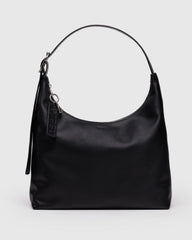 Recycled Leather Shoulder Bag Black
