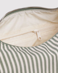 Nylon Meringue Bag Sage Stripe
