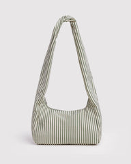 Nylon Meringue Bag Sage Stripe