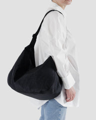 Large Nylon Crescent Bag Black 37.5"