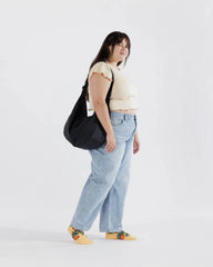 Large Nylon Crescent Bag Black 37.5"