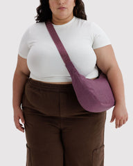 Medium Nylon Crescent Bag Wild Plum