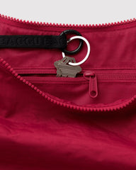 Medium Nylon Crescent Bag Cherry