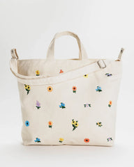 Horizontal Zip Duck Bag Embroidered Ditsy Floral