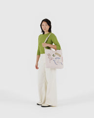 Horizontal Zip Duck Bag Embroidered Get Ready With Me