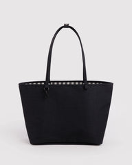 Large Nylon Reversible Tote Black Mix