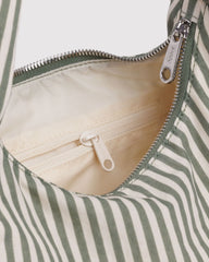 Small Nylon Meringue Bag Sage Stripe