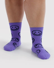 Crew Sock Lavender Happy