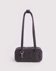 Small Denim Bowler Bag Washed Black Denim