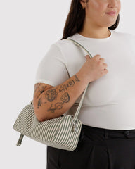 Nylon Loaf Bag Sage Stripe