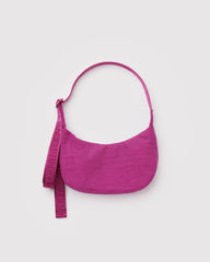 Small Nylon Crescent Bag Deep Fuchsia