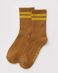 Ribbed Sock Toffee Stripe