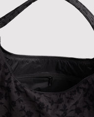 Nylon Shoulder Bag Charcoal Ditsy Floral