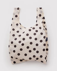 Standard Baggu Cream and Black Polka Dot